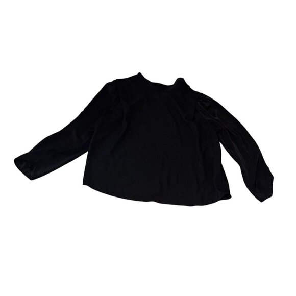 H&M Womens Black Long Sleeve Blouse Size L - Picture 1 of 4
